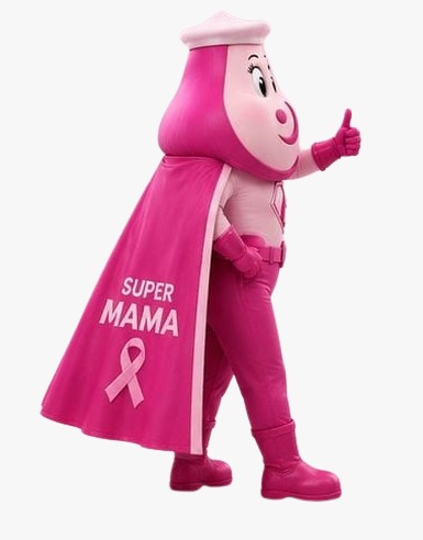 Super Mama caminhando pela campanha